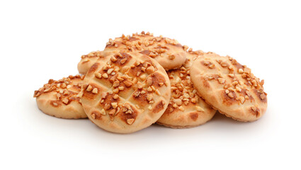 Fresh cookies isolated on white.