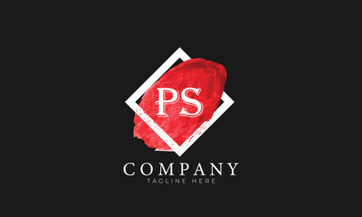 Ps logo, Craft logo, Clothing logo, Watercolor logo, letter logo