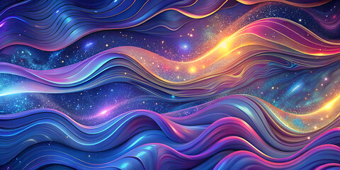 Fototapeta premium abstract background with colorful wavy lines