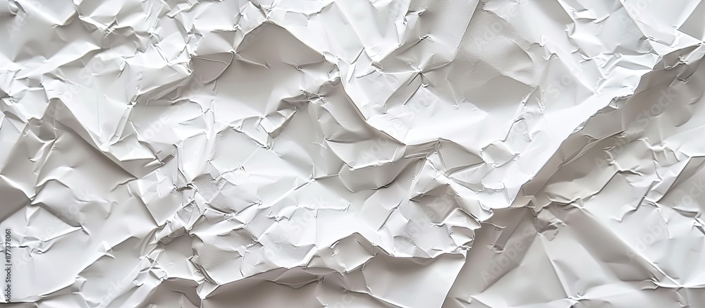 Poster crumpled white paper background with a vintage texture suitable for web design screensavers template