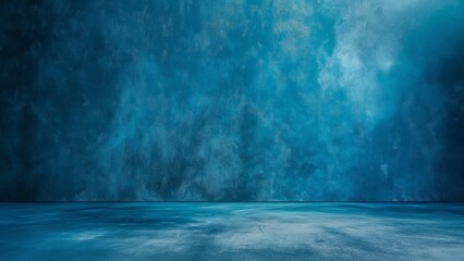 Blue concrete room 