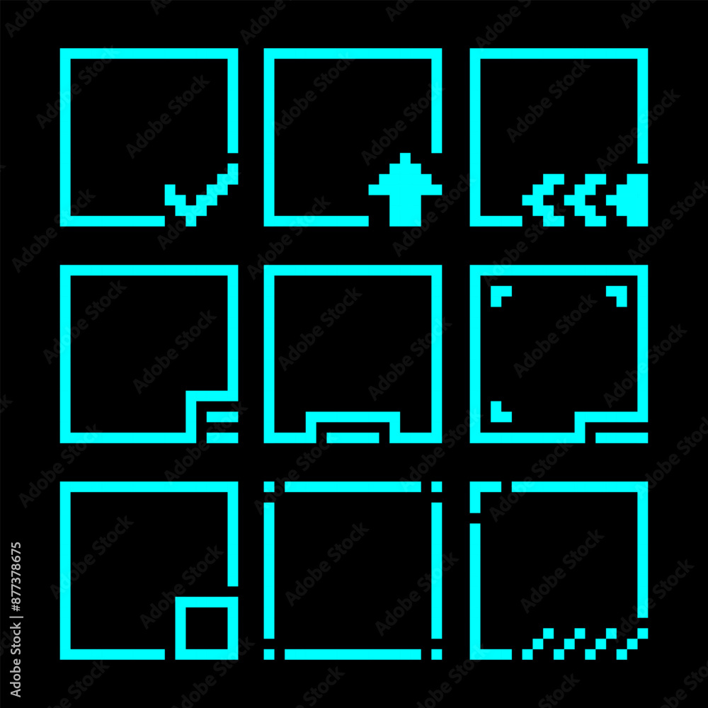 Poster frame abstract geometric shape modern futuristic hud technology vector design