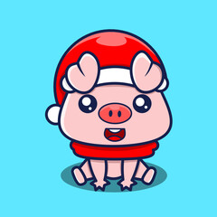 Cute cartoon pig 