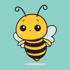 simple design of a yellow and black bee vector illustration 