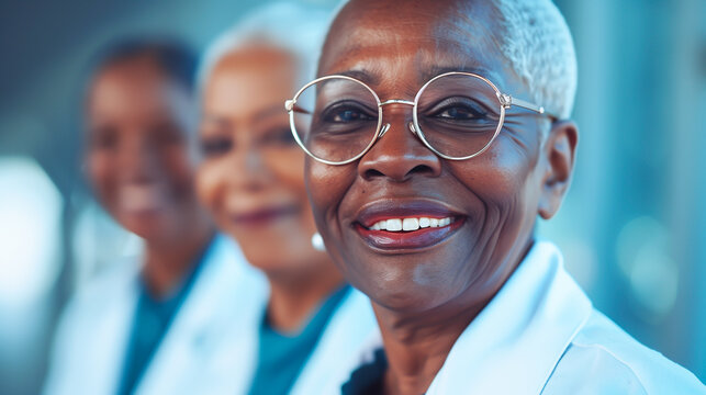 Portrait of a doctor against the backdrop of a hospital interior