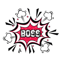 boss vector typography t-shirt design,