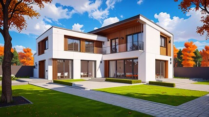 3d rendering of house model