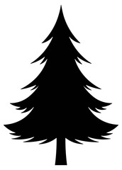 Obraz premium black tree silhouette without background