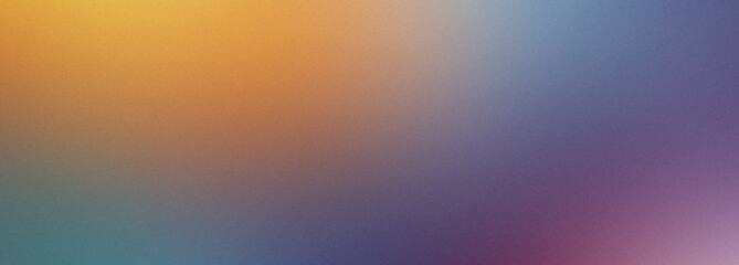 Obraz premium Noisy abstract background in orange blue. Colorful gradient. Holographic blurred grainy gradient banner background texture.