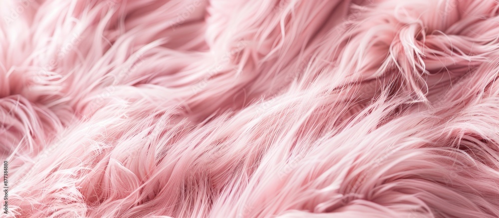 Poster close up of a soft pastel pink fur texture providing a background with space for adding images shift