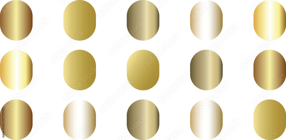 Poster swatches collection. realistic gradient color set. abstract vector set of color metallic gradients. 