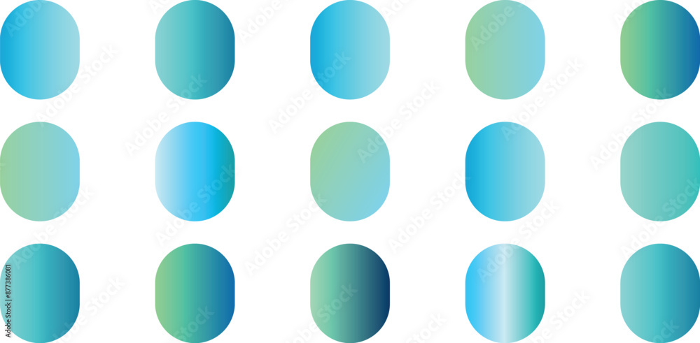 Poster swatches collection. realistic gradient color set. abstract vector set of color metallic gradients. 