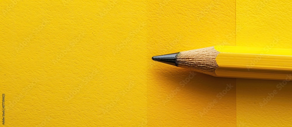 Poster enhance efficiency by writing with a pencil on a yellow background with adequate copy space for imag