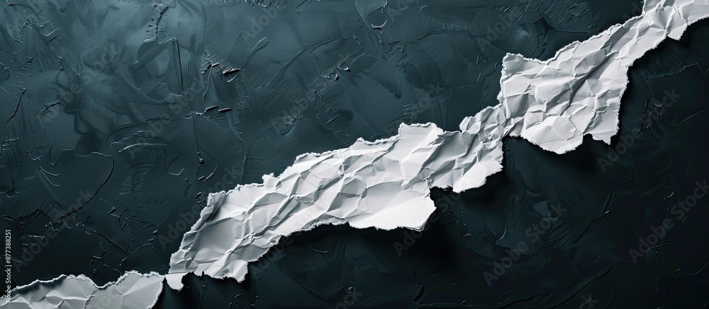 Poster torn paper against a dark backdrop with copy space image