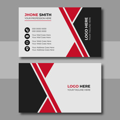 Creative modern Corporate Business card design template, Clean professional business card template, visiting card, business card template for business and personal use. Vector illustration design