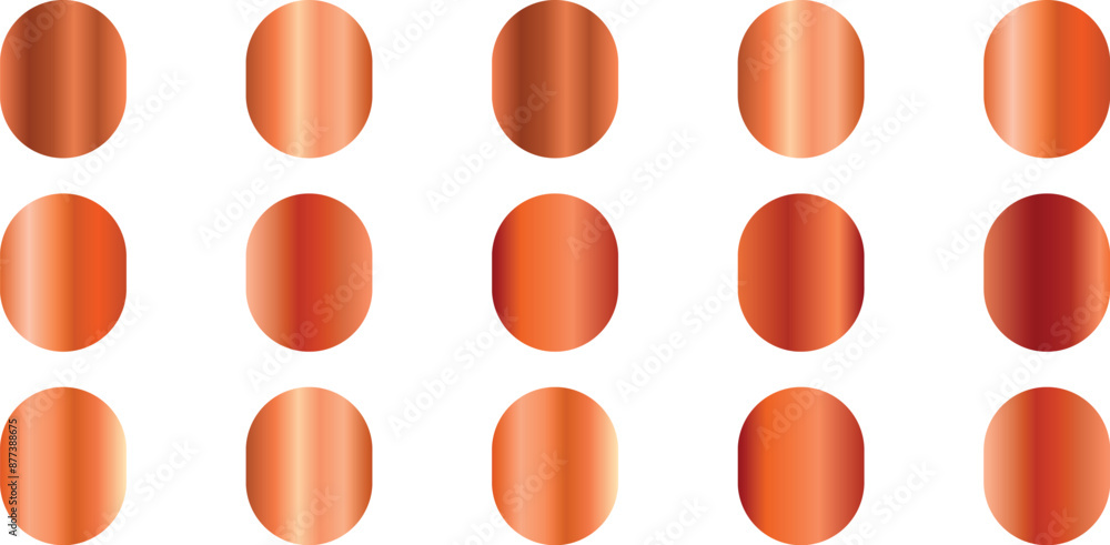 Poster swatches collection. realistic gradient color set. abstract vector set of color metallic gradients. 
