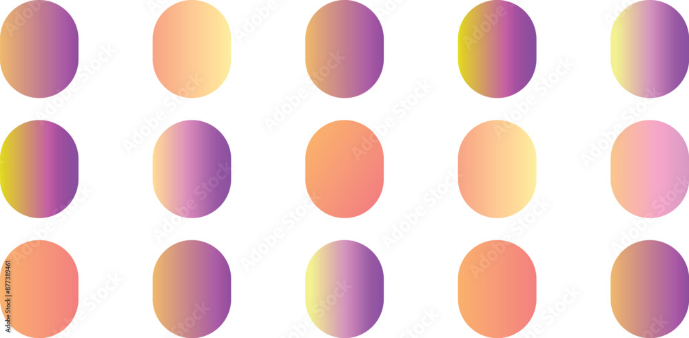 Poster swatches collection. realistic gradient color set. abstract vector set of color metallic gradients. 