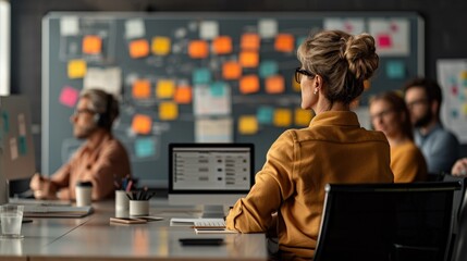 Emergency organization and framework, leaders structuring response plans, strong emotional engagement, vibrant office setting