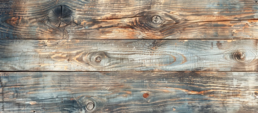 Poster grunge style wooden texture background in natural grey and brown tones with a weathered surface for 
