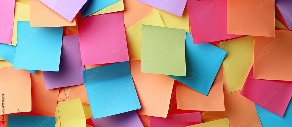 Poster adhesive notes with copy space image