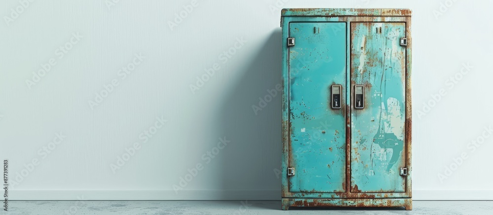 Poster isolated locker on a white background with room for a copy space image