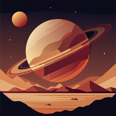 One large planet space, background, minimalism, abstract futuristic poster, and sepia