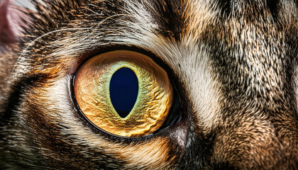 extreme close up of a cats eye