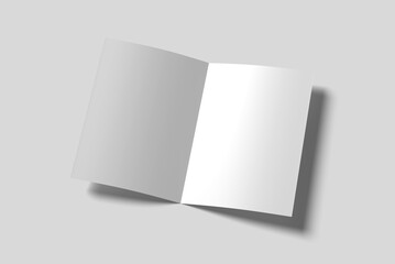 Bifold white template paper