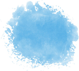 Colorful watercolor splashes. Blue watercolor paint stroke background. Vector illustration