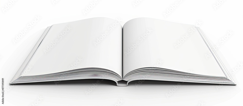 Poster template with soft shadows available for your design on a blank catalog magazine or book ideal for a