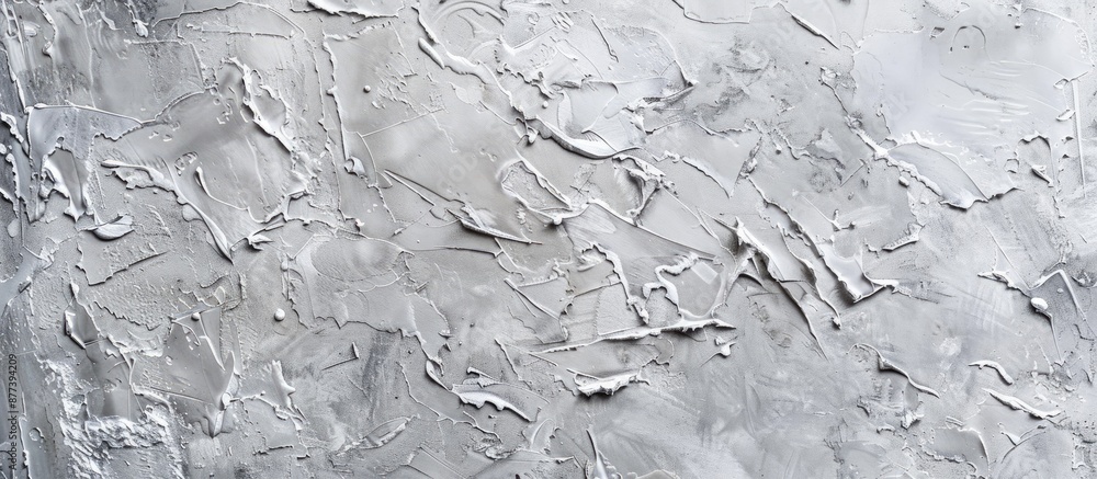 Poster background of textured gray stucco with scratches scuffs and stains provides a plaster backdrop for 