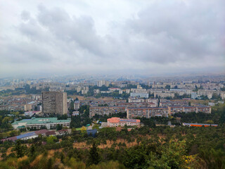 The view of the top of tbilisi city, Georgia.