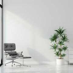 modern office interior with armchair