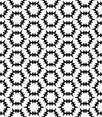 Black and white seamless abstract pattern. Background and backdrop. Grayscale ornamental design.