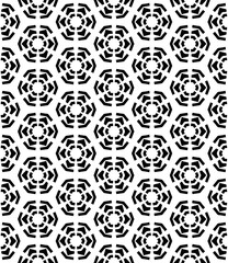 Black and white seamless abstract pattern. Background and backdrop. Grayscale ornamental design.