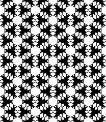 Black and white seamless abstract pattern. Background and backdrop. Grayscale ornamental design.