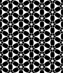 Black and white seamless abstract pattern. Background and backdrop. Grayscale ornamental design.
