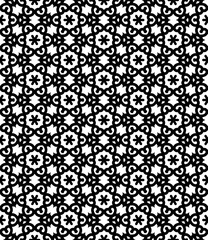 Black and white seamless abstract pattern. Background and backdrop. Grayscale ornamental design.