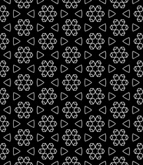 Black and white seamless abstract pattern. Background and backdrop. Grayscale ornamental design.