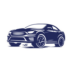 Vector Car silhouette icon design illustration template	