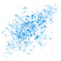 Colorful watercolor splashes. Blue watercolor paint stroke background. Vector illustration