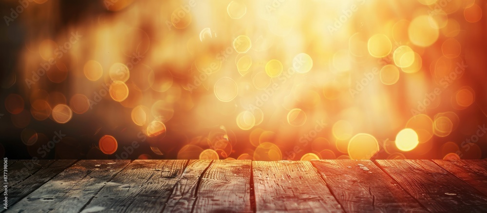Poster background design featuring a blurred bokeh floor and wallpaper texture with copy space image