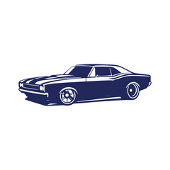 Naklejka premium Vector Car silhouette icon design illustration template 