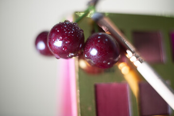 cherries and eyeshadow