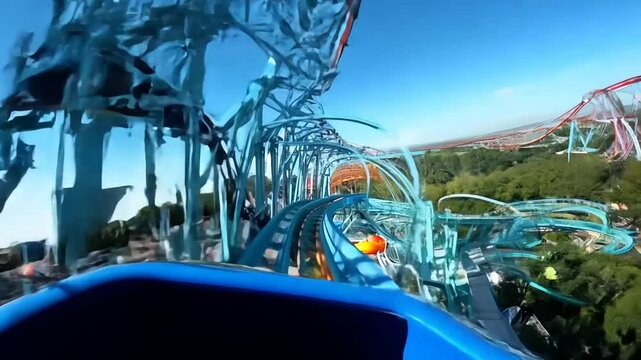Roller Coaster Ride Through The Sky Generative AI