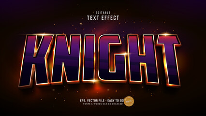 Knight editable text effect © Zdson