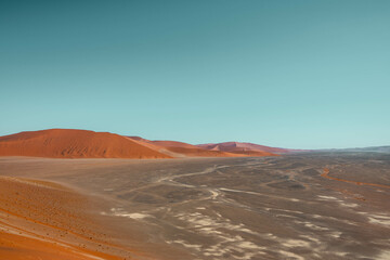 sand dunes in the desert, sossusvlei, namibia