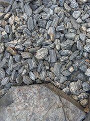 Gravel texture from pebble stones great as  background. Natural stones and gravel showcasing