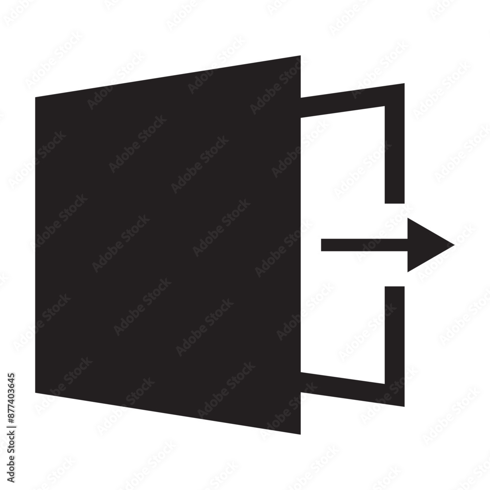 Wall mural logout exit icon illustration design. logout vector icon. transparent png available logout icon in l