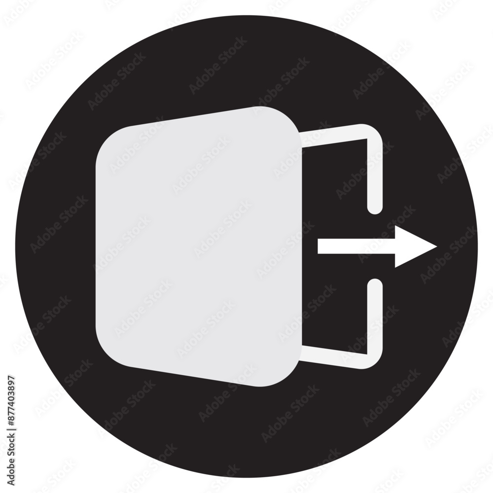 Poster logout exit icon illustration design. logout vector icon. transparent png available logout icon in l